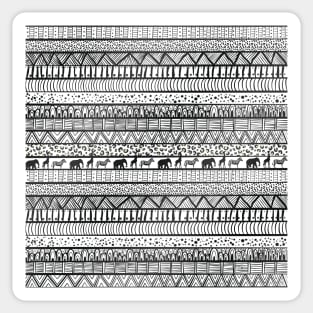 Black White Tribal African Pattern Sticker